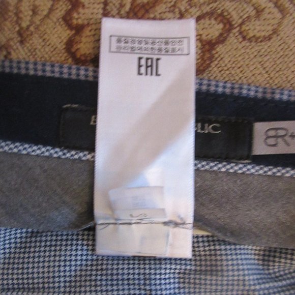 Banana Republic Men Dress Grey Black  Pattern Cotton   Pants Slim Fit  32x30 - Picture 13 of 14